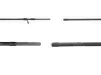 Two-piece fishing rod with grip on the left; sections extend from 325 mm to 385 mm.